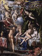 Joachim Wtewael Mars and Venus Surprised by Vulcan Germany oil painting artist